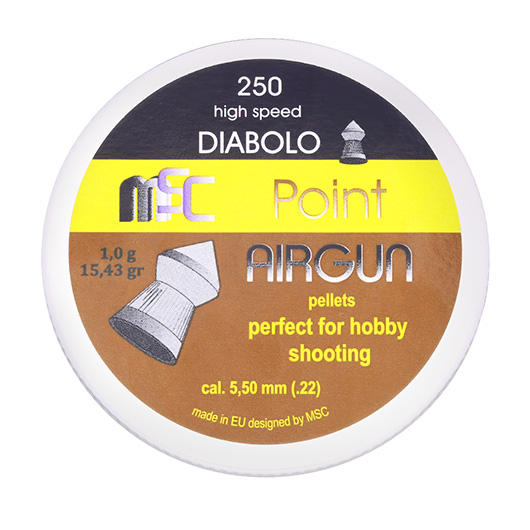 MSC Diabolo Kal. 5,5 mm Point Spitzkopf 1,00 g 250er Dose Bild 3