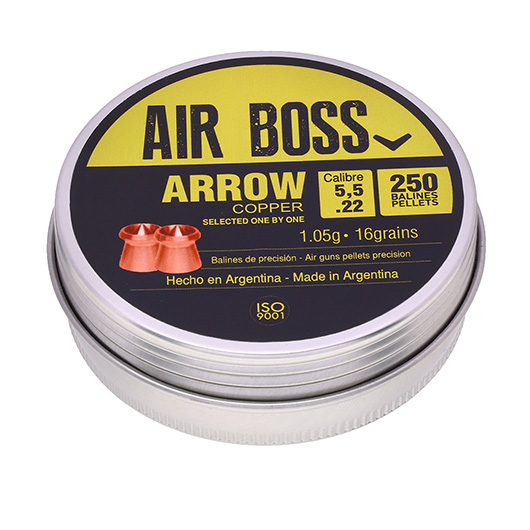 Air Boss Diabolo Arrow Copper Kal. 5,5 mm Hohlspitz 250er Dose verkupfert Bild 1