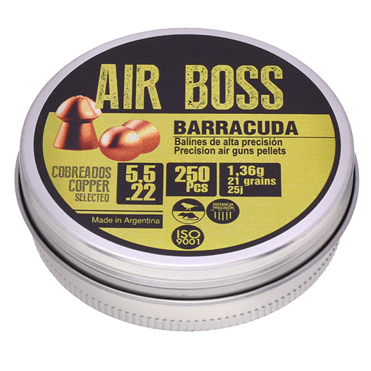 Air Boss Diabolo Copper Barracuda Kal. 5,5 mm Rundkopf 250er Dose verkupfert Bild 1