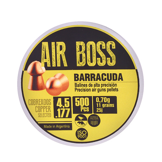 Air Boss Diabolo Copper Barracuda Kal. 4,5 mm Rundkopf 500er Dose verkupfert Bild 2