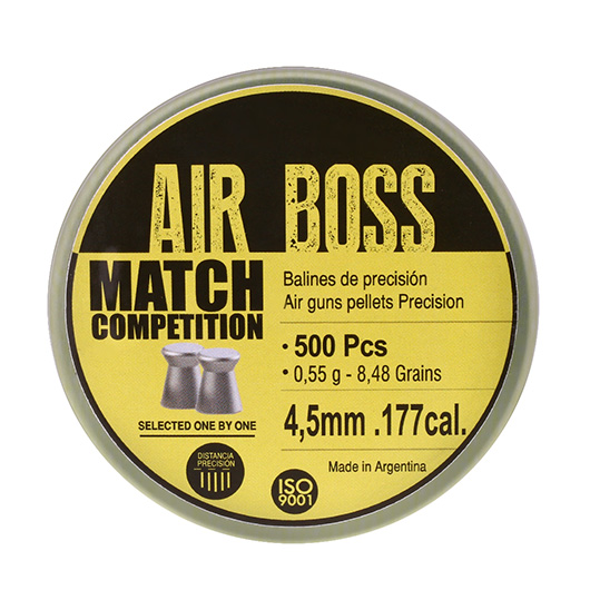 Air Boss Diabolo Match Competition Kal. 4,5 mm Flachkopf 500er Dose Bild 3