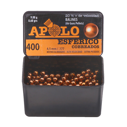 Apolo Esferico verkupferte Rundkugel Kaliber 4,5 mm 400er Dose