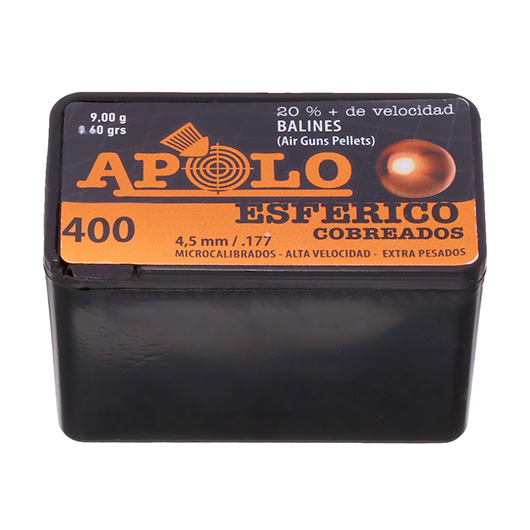 Apolo Esferico verkupferte Rundkugel Kaliber 4,5 mm 400er Dose Bild 1