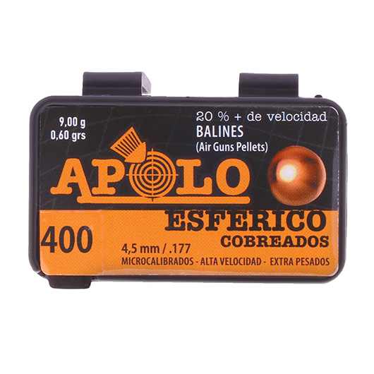 Apolo Esferico verkupferte Rundkugel Kaliber 4,5 mm 400er Dose Bild 3