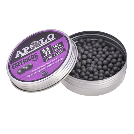 Apolo Blei-BBs Esfricos Kal. 5,5 mm schwarz 250er Dose Bild 2