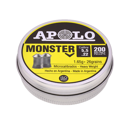 Apolo Diabolo Monster Kal. 5,5 mm Rundkopf 200er Dose Bild 1