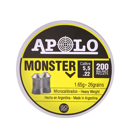 Apolo Diabolo Monster Kal. 5,5 mm Rundkopf 200er Dose Bild 3