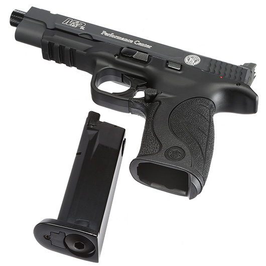 Versandrcklufer Smith & Wesson M&P9L P. C. P. CO2-Luftpistole 4,5 mm BB Metallschlitten Blowback schwarz Bild 4