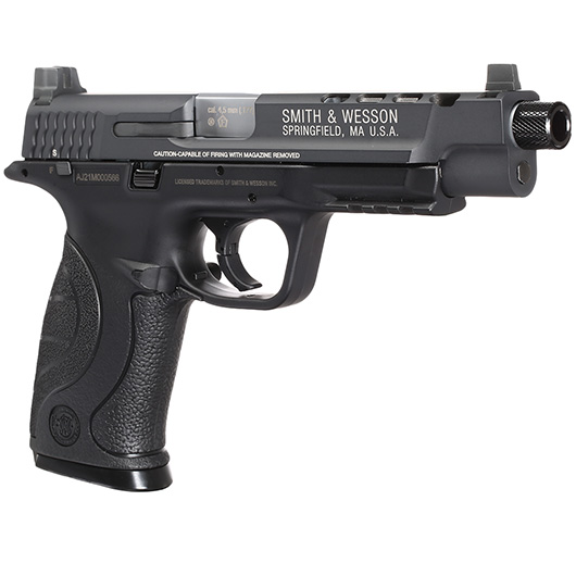 Smith & Wesson M&P9L Performance Center Ported CO2-Luftpistole 4,5 mm BB Metallschlitten Blowback schwarz Bild 7