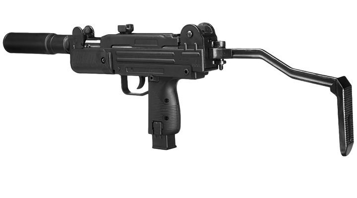 IWI Mini Uzi Knicklauf-Luftpistole Kal. 4,5 mm Diabolo Klappschaft schwarz Bild 2