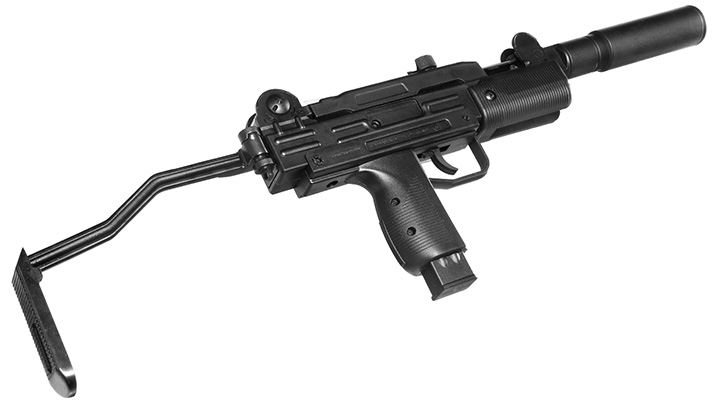 IWI Mini Uzi Knicklauf-Luftpistole Kal. 4,5 mm Diabolo Klappschaft schwarz Bild 9