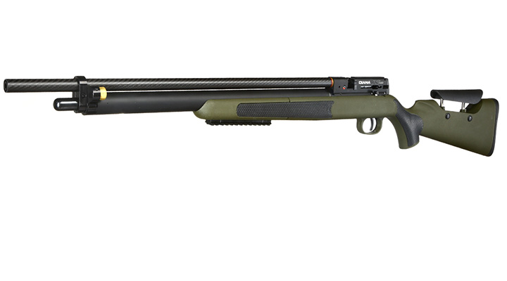 Diana XR200 PCP Pressluftgewehr Kal. 4,5 mm Diabolo mit 14-Schuss Magazin u. Twin-Shot-Tray oliv inkl. Waffenkoffer Bild 1