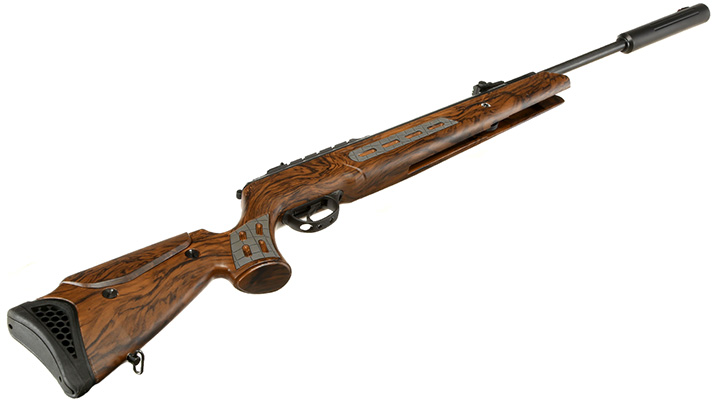 Versandrcklufer Hatsan 125 Sniper Knicklauf Luftgewehr Kal. 4,5 mm Diabolo Walnuss Camo inkl. Zweibein und Tragegurt Bild 9