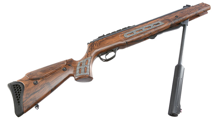 Hatsan 125 Sniper Knicklauf Luftgewehr Kal. 4,5 mm Diabolo Walnuss Camo inkl. Zweibein und Tragegurt Bild 11