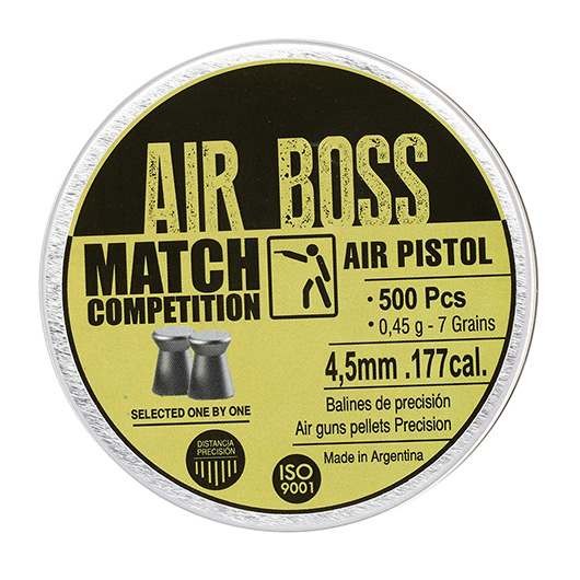 Air Boss Diabolo Match Competition Air Pistol Kal. 4,5 mm Flachkopf 500er Dose Bild 3