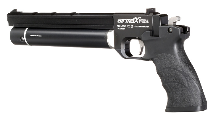 airmaX PP700S-A Pressluftpistole PCP Kal. 5,5 mm Diabolo schwarz Bild 5
