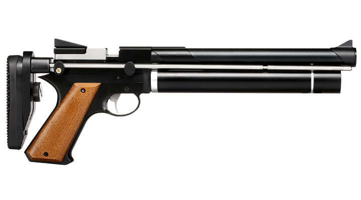 airmaX PP750 Pressluftpistole PCP Kal. 5,5 mm Diabolo schwarz inkl. Schultersttze und 7-Schuss Magazin Bild 3