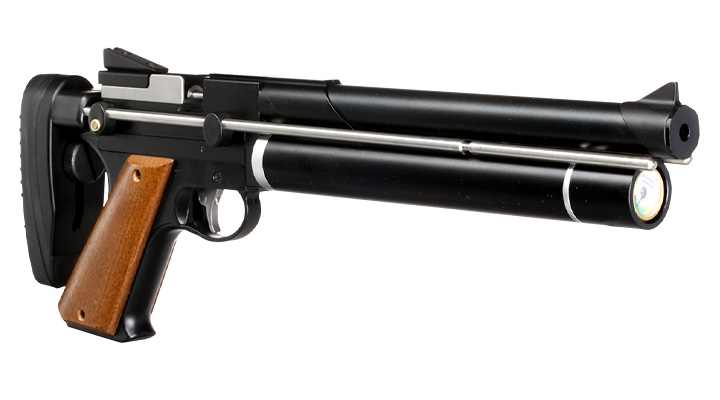 airmaX PP750 Pressluftpistole PCP Kal. 5,5 mm Diabolo schwarz inkl. Schultersttze und 7-Schuss Magazin Bild 4