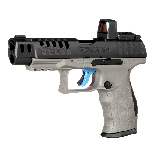 Walther PPQ M2 Q5 Match Combo CO2-Luftpistole Kal. 4,5mm Diabolo Blowback Metallschlitten schwarz/grau inkl. RedDot Bild 1