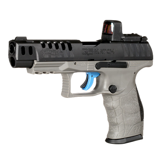 Walther PPQ M2 Q5 Match Combo CO2 Luftpistole Kal. 4,5mm Diabolo Blowback Metallschlitten schwarz/grau inkl. RedDot Bild 1