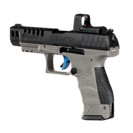 Walther PPQ M2 Q5 Match Combo CO2-Luftpistole Kal. 4,5mm Diabolo Blowback Metallschlitten schwarz/grau inkl. RedDot Bild 2