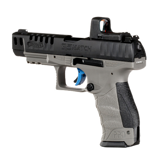 Walther PPQ M2 Q5 Match Combo CO2 Luftpistole Kal. 4,5mm Diabolo Blowback Metallschlitten schwarz/grau inkl. RedDot Bild 2