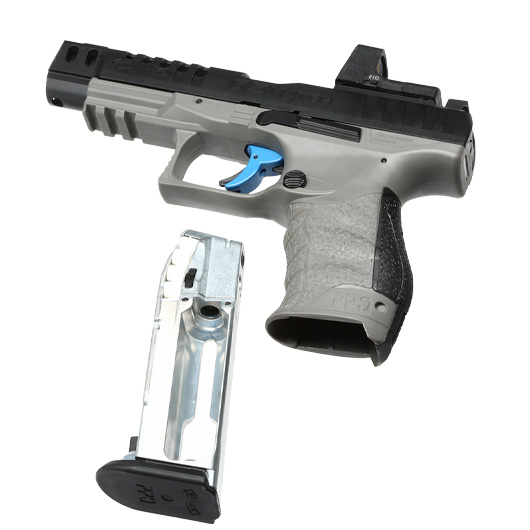 Walther PPQ M2 Q5 Match Combo CO2 Luftpistole Kal. 4,5mm Diabolo Blowback Metallschlitten schwarz/grau inkl. RedDot Bild 5