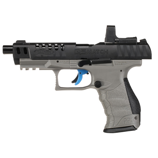 Walther PPQ M2 Q5 Match Combo CO2 Luftpistole Kal. 4,5mm Diabolo Blowback Metallschlitten schwarz/grau inkl. RedDot Bild 6
