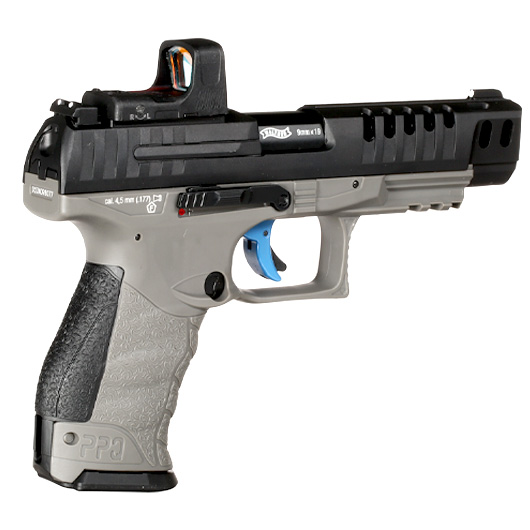 Walther PPQ M2 Q5 Match Combo CO2-Luftpistole Kal. 4,5mm Diabolo Blowback Metallschlitten schwarz/grau inkl. RedDot Bild 8