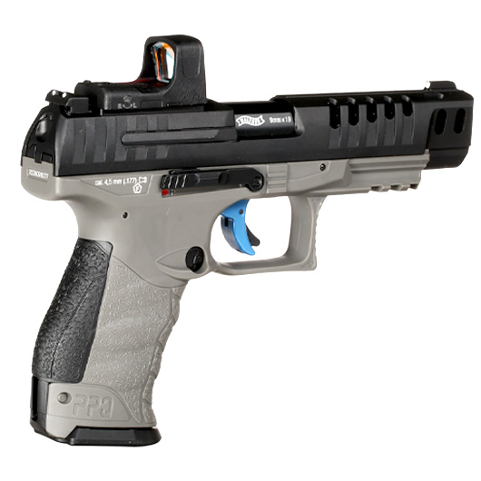 Walther PPQ M2 Q5 Match Combo CO2 Luftpistole Kal. 4,5mm Diabolo Blowback Metallschlitten schwarz/grau inkl. RedDot Bild 8