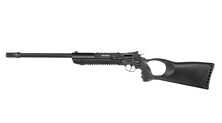 Bruni Guns Herd Wolf 711 CO2 Revolver-Luftgewehr 4,5mm Stahl-BB mit Metallgehuse schwarz