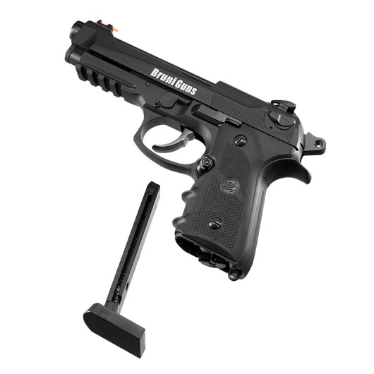 Bruni Guns 331 Sport CO2 Luftpistole Kal. 4,5mm BB Blowback mit Metallschlitten schwarz Bild 4