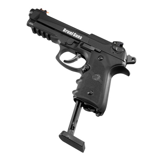 Bruni Guns 331 Sport CO2 Luftpistole Kal. 4,5mm BB Blowback mit Metallschlitten schwarz Bild 5