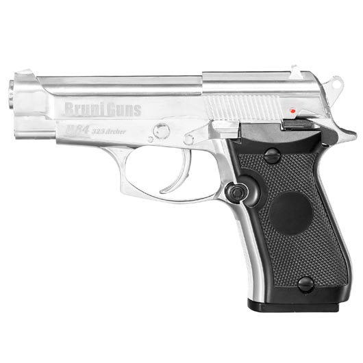 Bruni Guns M84 CO2 Luftpistole Kal. 4,5mm BB Non Blowback Vollmetall silber