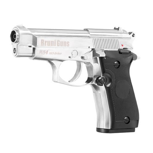 Bruni Guns M84 CO2 Luftpistole Kal. 4,5mm BB Non Blowback Vollmetall silber Bild 1