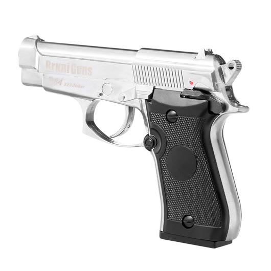 Bruni Guns M84 CO2 Luftpistole Kal. 4,5mm BB Non Blowback Vollmetall silber Bild 2