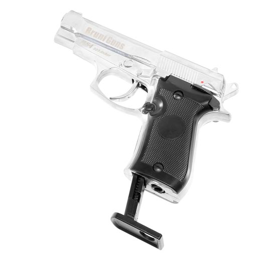 Bruni Guns M84 CO2 Luftpistole Kal. 4,5mm BB Non Blowback Vollmetall silber Bild 5