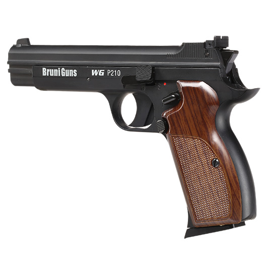 Bruni Guns P210 CO2 Luftpistole Kal. 4,5mm BB Blowback Vollmetall schwarz Bild 2