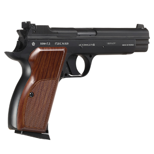 Bruni Guns P210 CO2 Luftpistole Kal. 4,5mm BB Blowback Vollmetall schwarz Bild 8