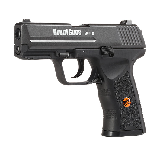 Bruni Guns W118 CO2-Luftpistole Kal. 4,5mm Stahl-BB Blowback mit Metallschlitten titangrau Bild 1