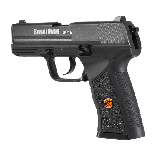 Bruni Guns W118 CO2 Luftpistole Kal. 4,5mm BB Blowback mit Metallschlitten titangrau Bild 2