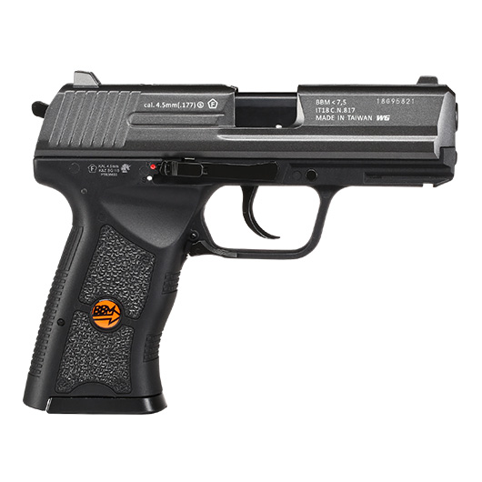 Bruni Guns W118 CO2 Luftpistole Kal. 4,5mm BB Blowback mit Metallschlitten titangrau Bild 3
