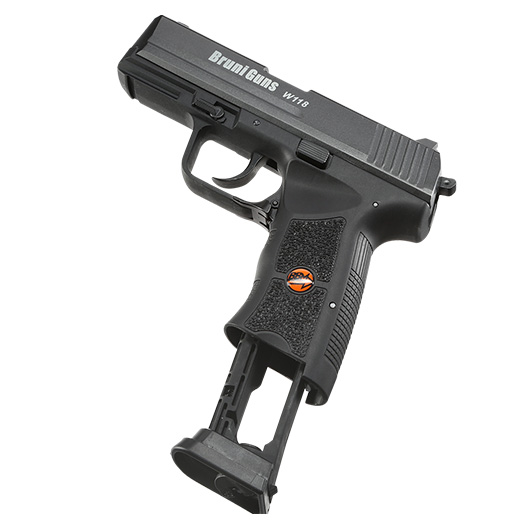 Bruni Guns W118 CO2 Luftpistole Kal. 4,5mm BB Blowback mit Metallschlitten titangrau Bild 5