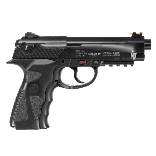 Bruni Guns 306 Sport CO2 Luftpistole Kal. 4,5mm BB Non Blowback schwarz Bild 3