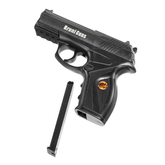 Bruni Guns C11 CO2 Luftpistole Kal. 4,5mm BB Non Blowback schwarz Bild 4