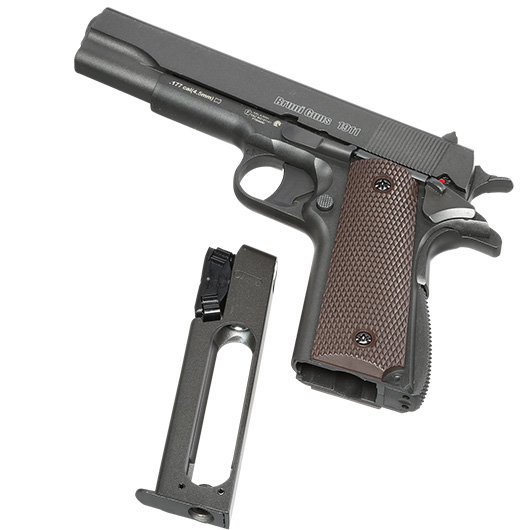Bruni Guns BG1911 CO2-Luftpistole Kal. 4,5mm Diabolo Non-Blowback Metallschlitten grau Bild 4
