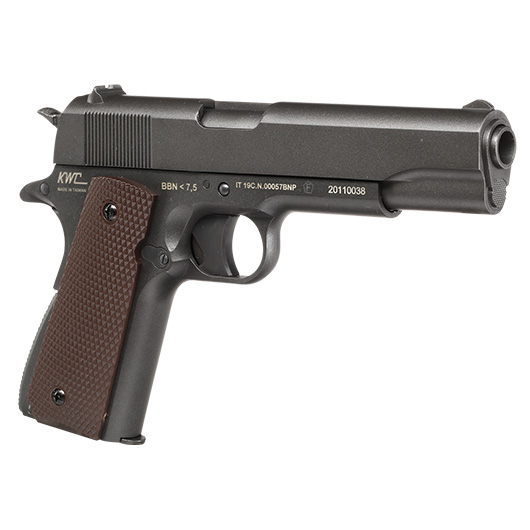 Bruni Guns BG1911 CO2-Luftpistole Kal. 4,5mm Diabolo Non Blowback Metallschlitten grau Bild 6
