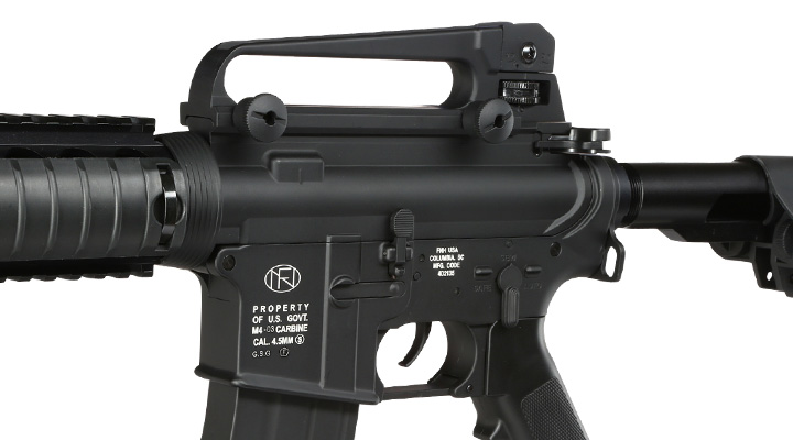 FN Herstal M4 RIS CO2-Luftgewehr Kal. 4,5mm Stahl-BB Non BlowBack schwarz Bild 6