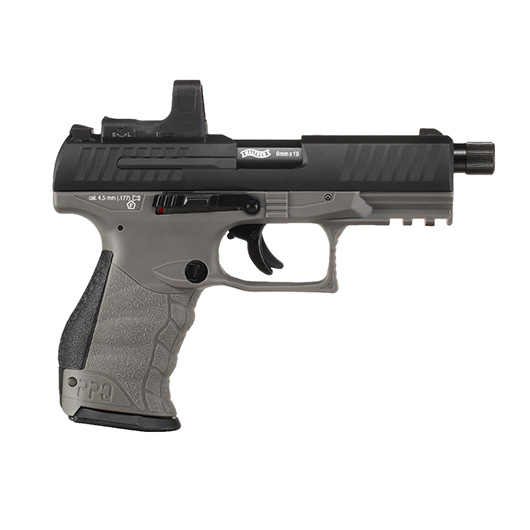 Walther PPQ M2 Q4 TAC Combo CO2-Luftpistole Kal. 4,5mm Diabolo Blowback Metallschlitten schwarz/grau inkl. RedDot Bild 2