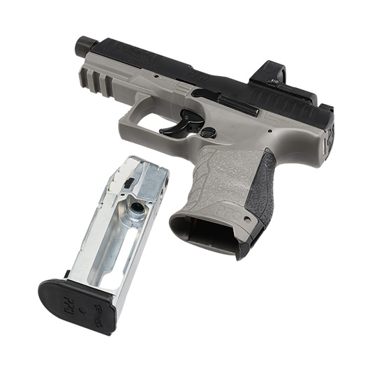 Walther PPQ M2 Q4 TAC Combo CO2 Luftpistole Kal. 4,5mm Diabolo Blowback Metallschlitten schwarz/grau inkl. RedDot Bild 3